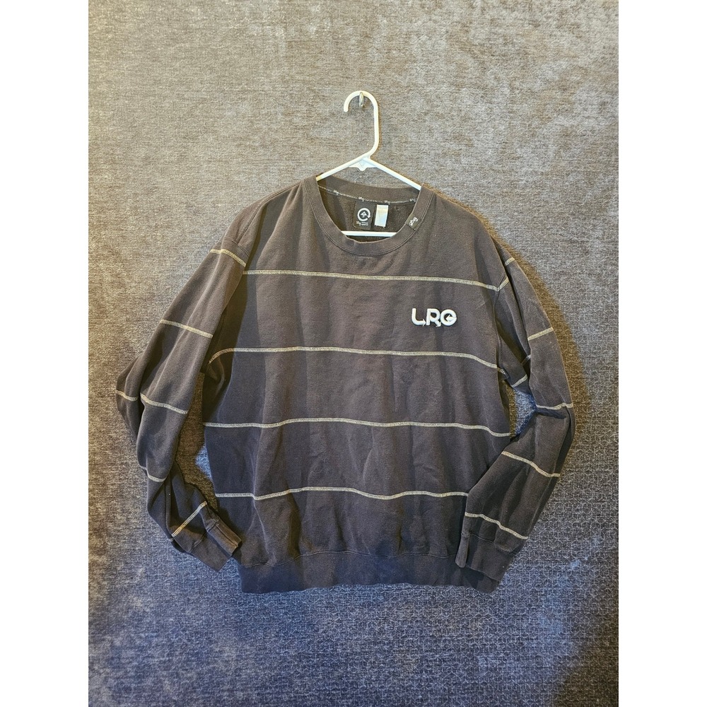 LRG Clothing Co Mens Striped Long Sleeve Sweatshirt Crewneck Pullover Top